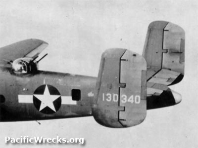 Pacific Wrecks - Enlargement Of B-25D "El Diablo IV" 41-30340 Tail Over ...