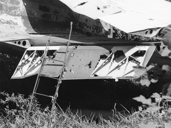 Pacific Wrecks - B5N2 Kate Tail 323-352 right wing flaps and ladder at ...