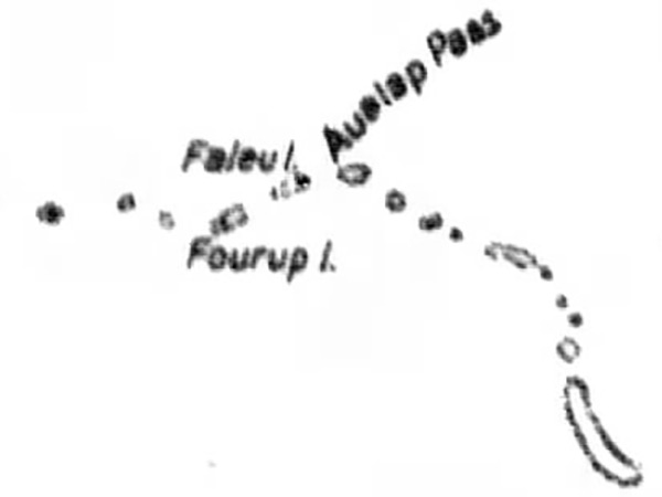 Pacific Wrecks - Map of Aualap Pass, Fourup Island and Faleu Island at ...