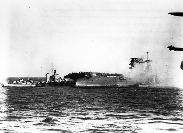 Pacific Wrecks - USS Lexington CV-2 rescue of the crew by destroyers ...